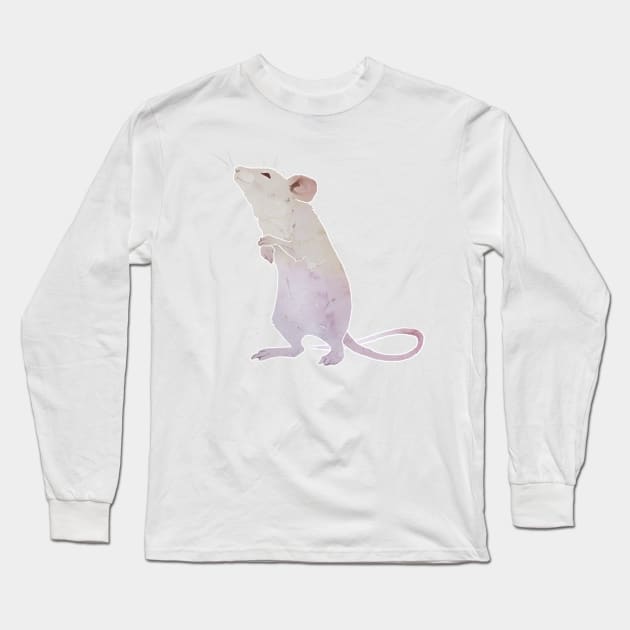 White Mouse Long Sleeve T-Shirt by rejam